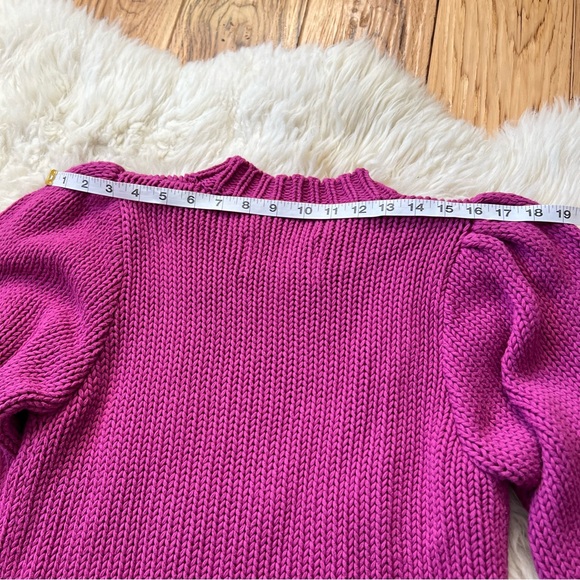 Gabbie 3/4 Puff Sleeve Sweater in Wild Orchid Small - Picture 7 of 11